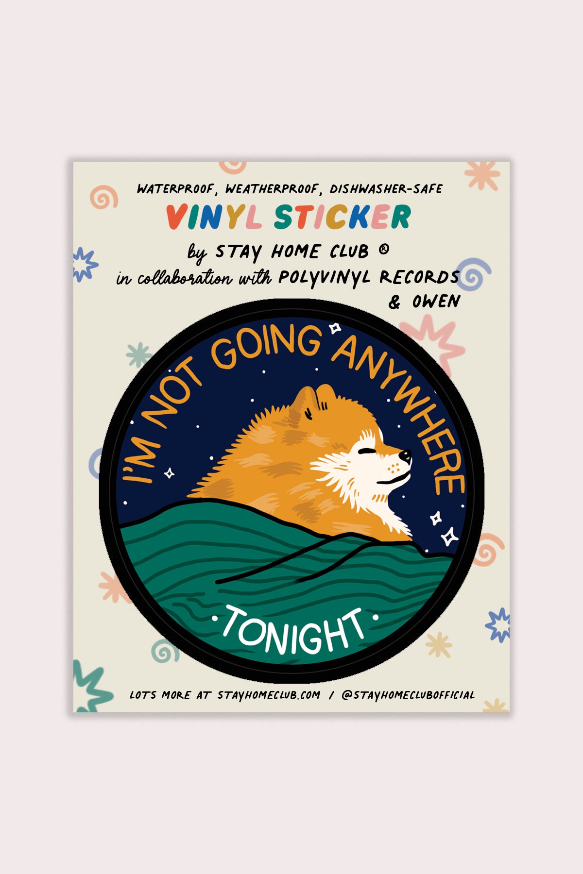 Anywhere Tonight Vinyl Sticker
