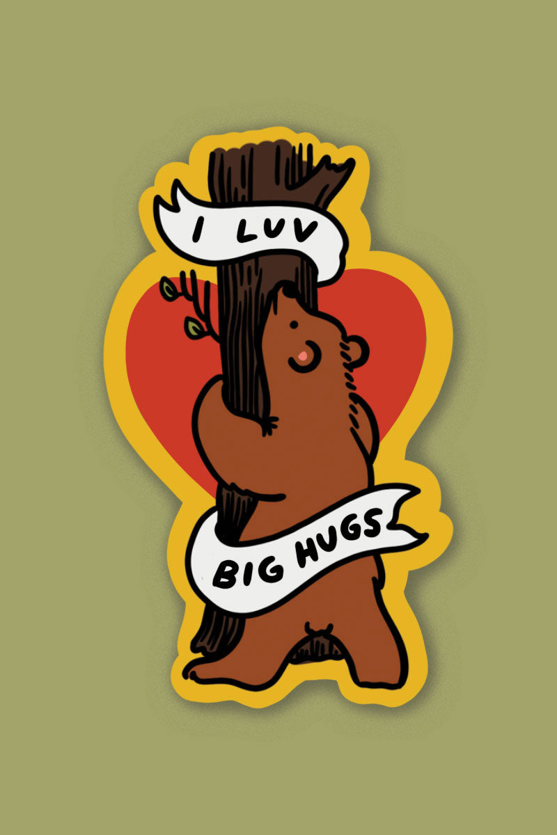 Autocollant 'I Luv Big Hugs'
