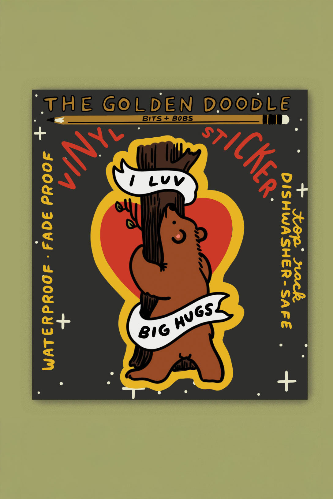 Autocollant 'I Luv Big Hugs'