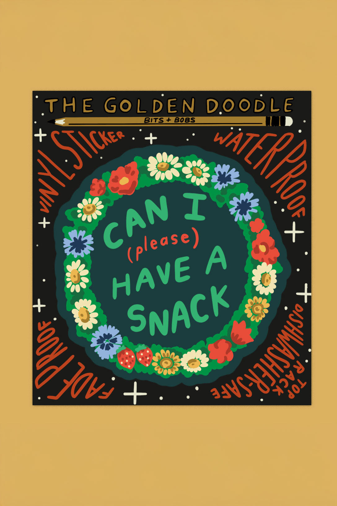 Autocollant 'Can I Have a Snack'