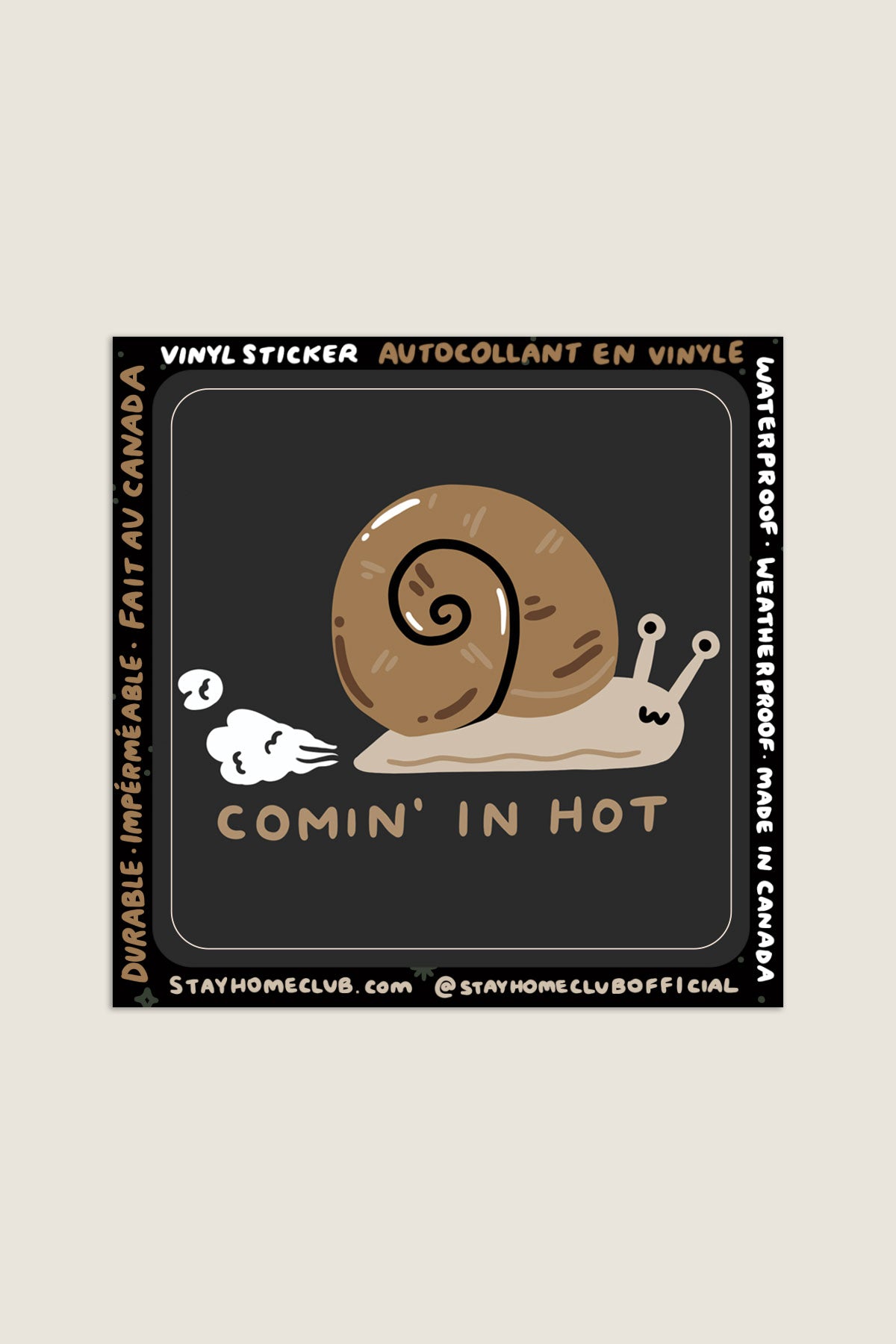 Autocollant 'Comin' In Hot'