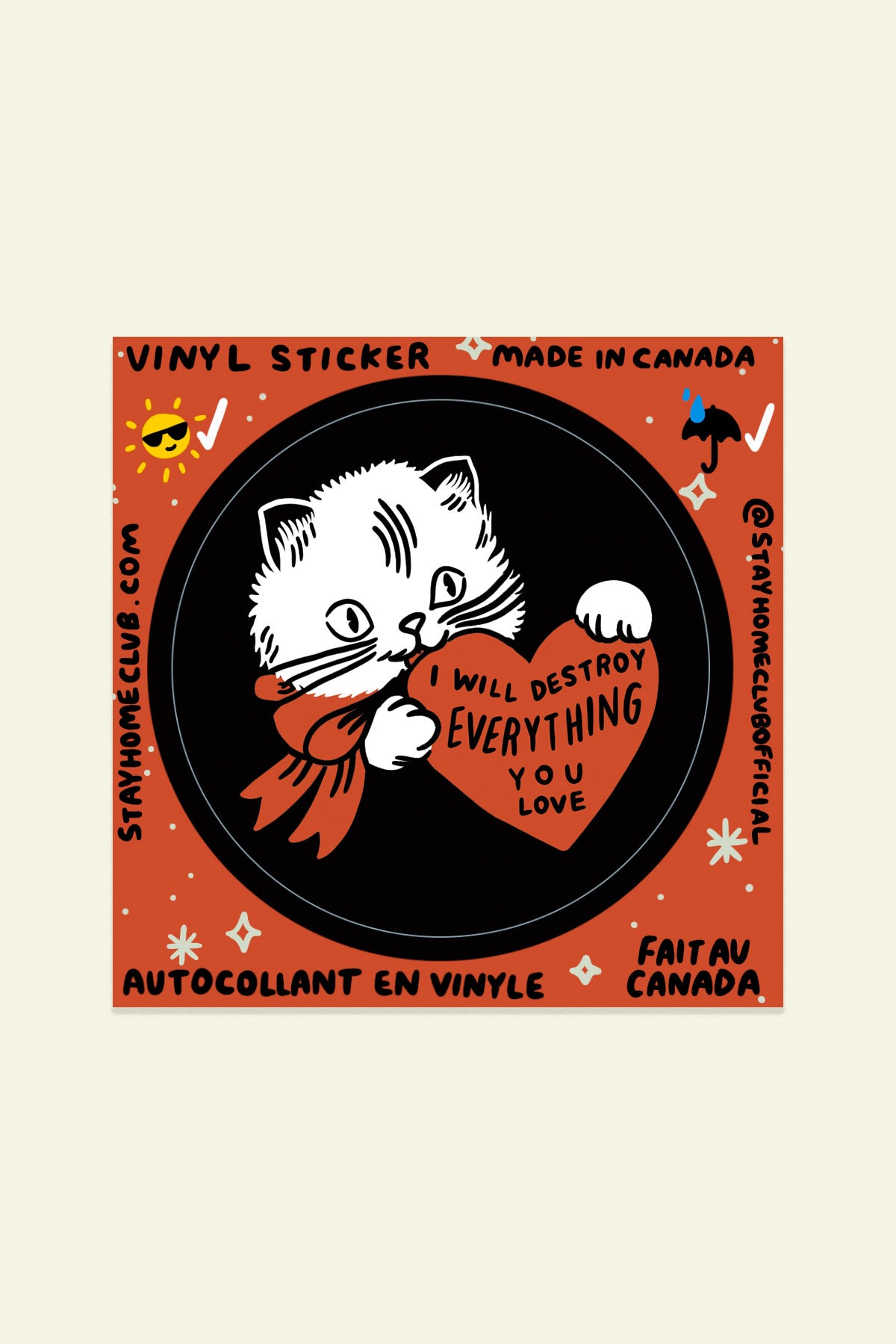 Autocollant 'Destroy (Cat)'