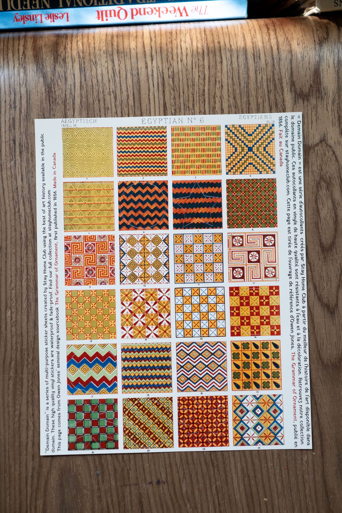 Grande Feuille D'Autocollants 'Egyptian Ornament'