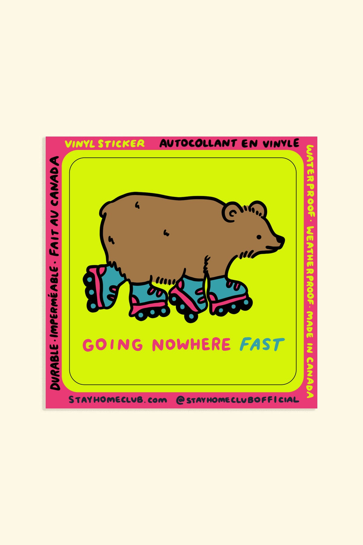 Autocollant 'Going Nowhere Fast'