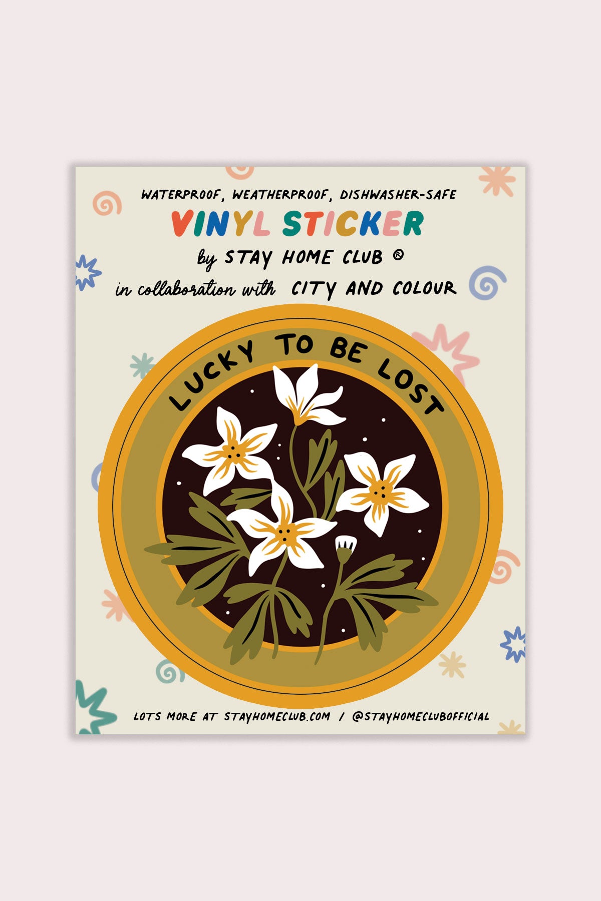Autocollant 'Lucky To Be Lost'