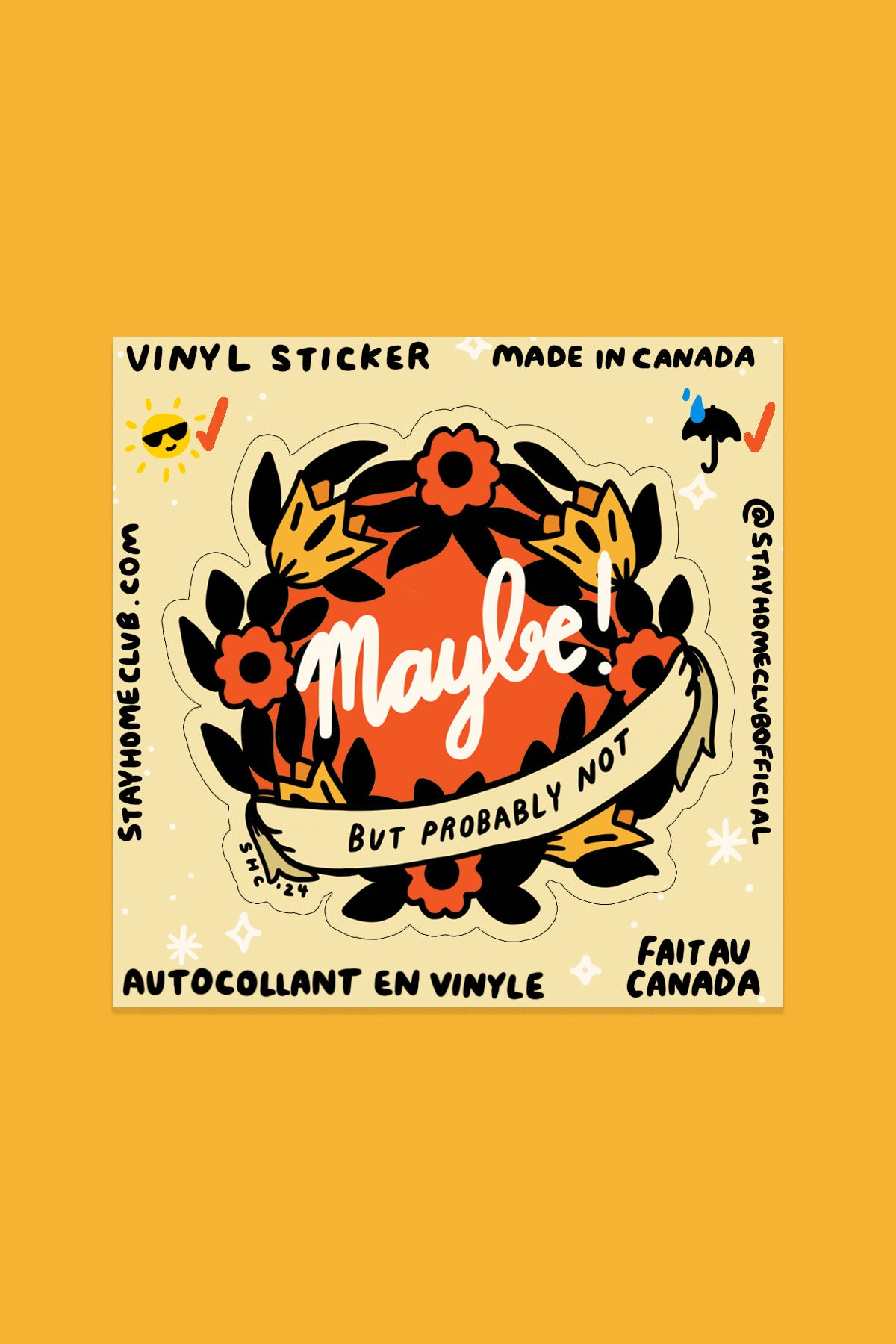 Autocollant "Maybe"