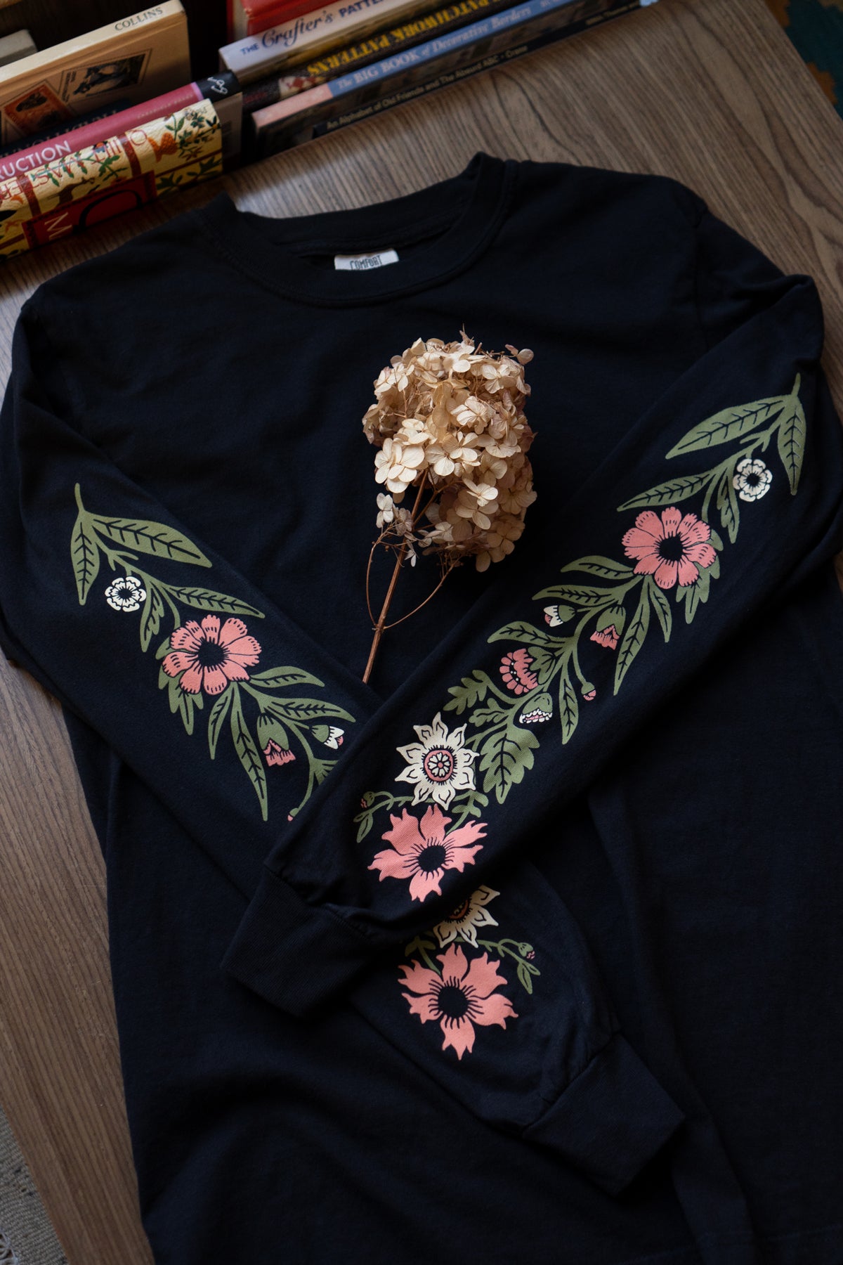 Red House Floral Comfort Colors® Long Sleeve Tee