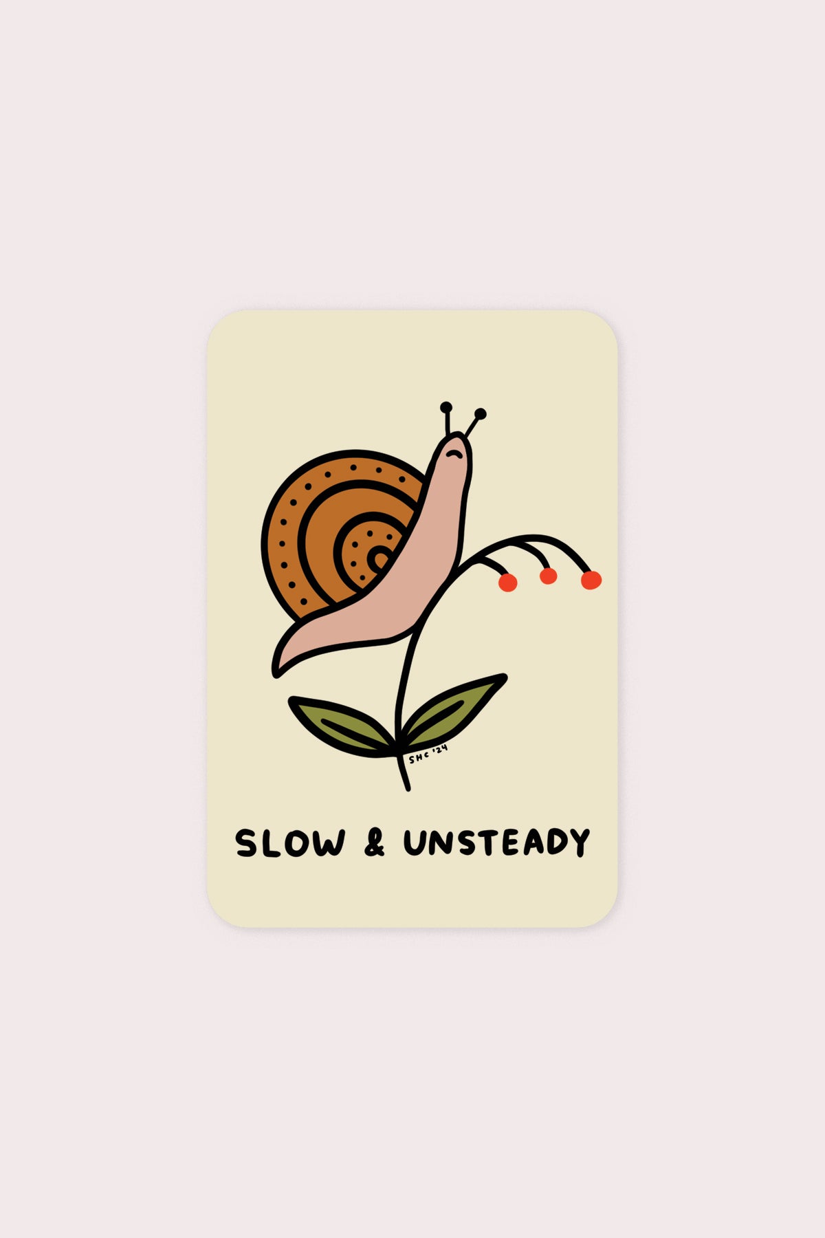 Autocollant 'Slow and Unsteady'