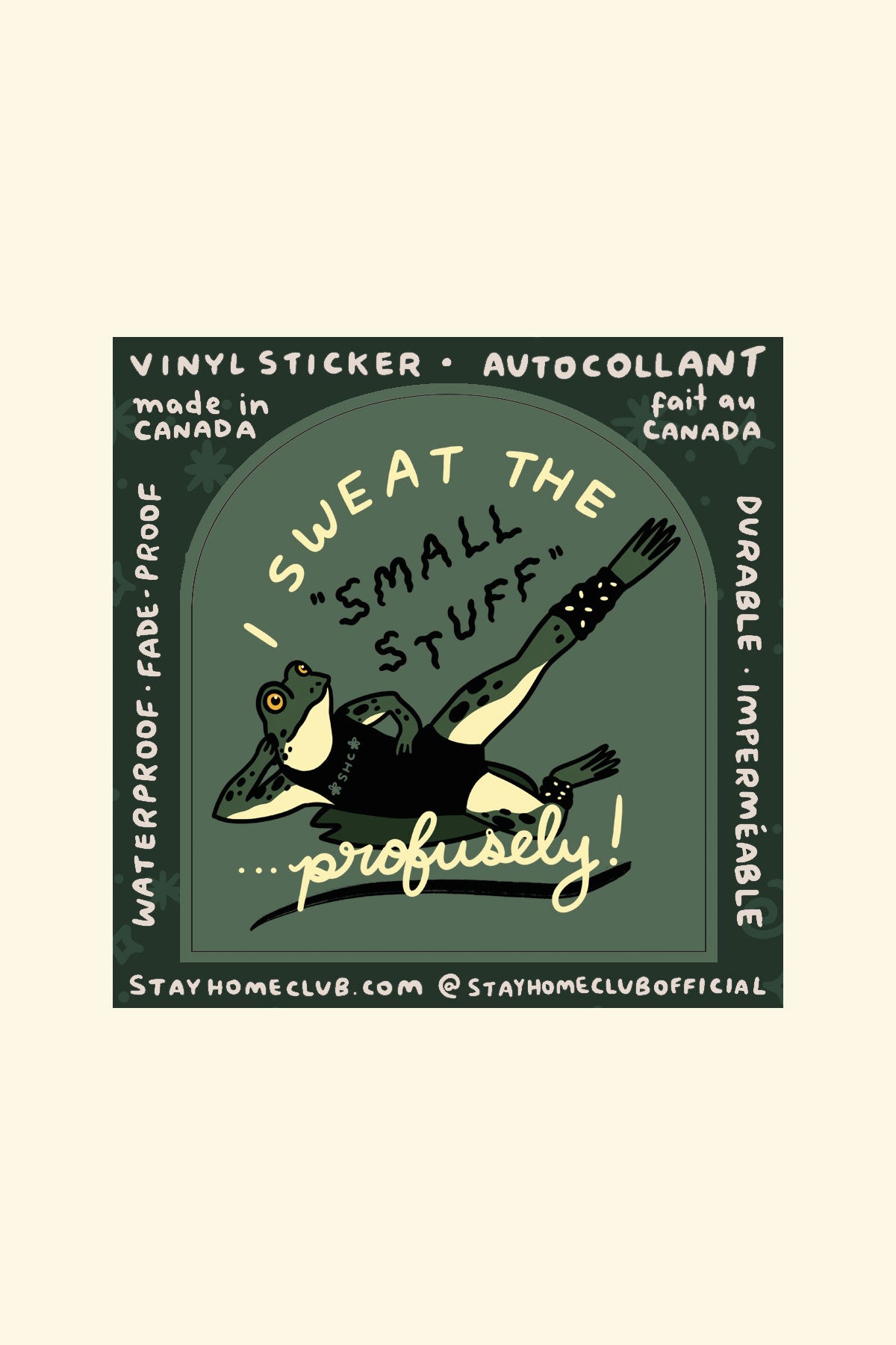 Autocollant 'Sweat the Small Stuff'