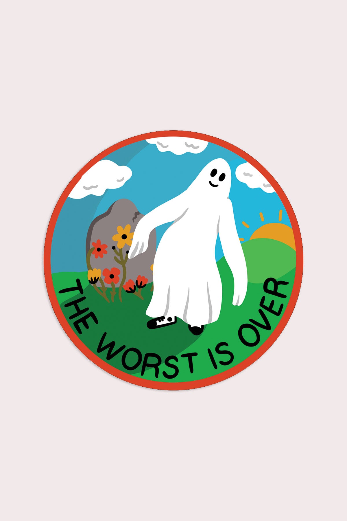 Autocollant 'The Worst is Over'