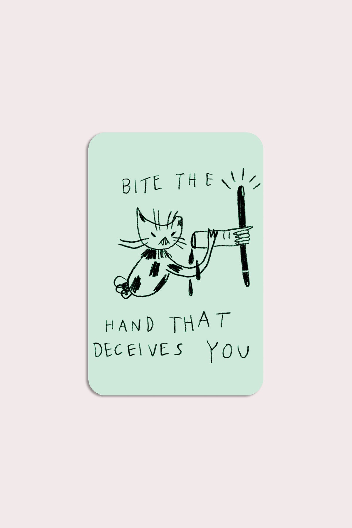 Autocollant 'Bite the Hand'