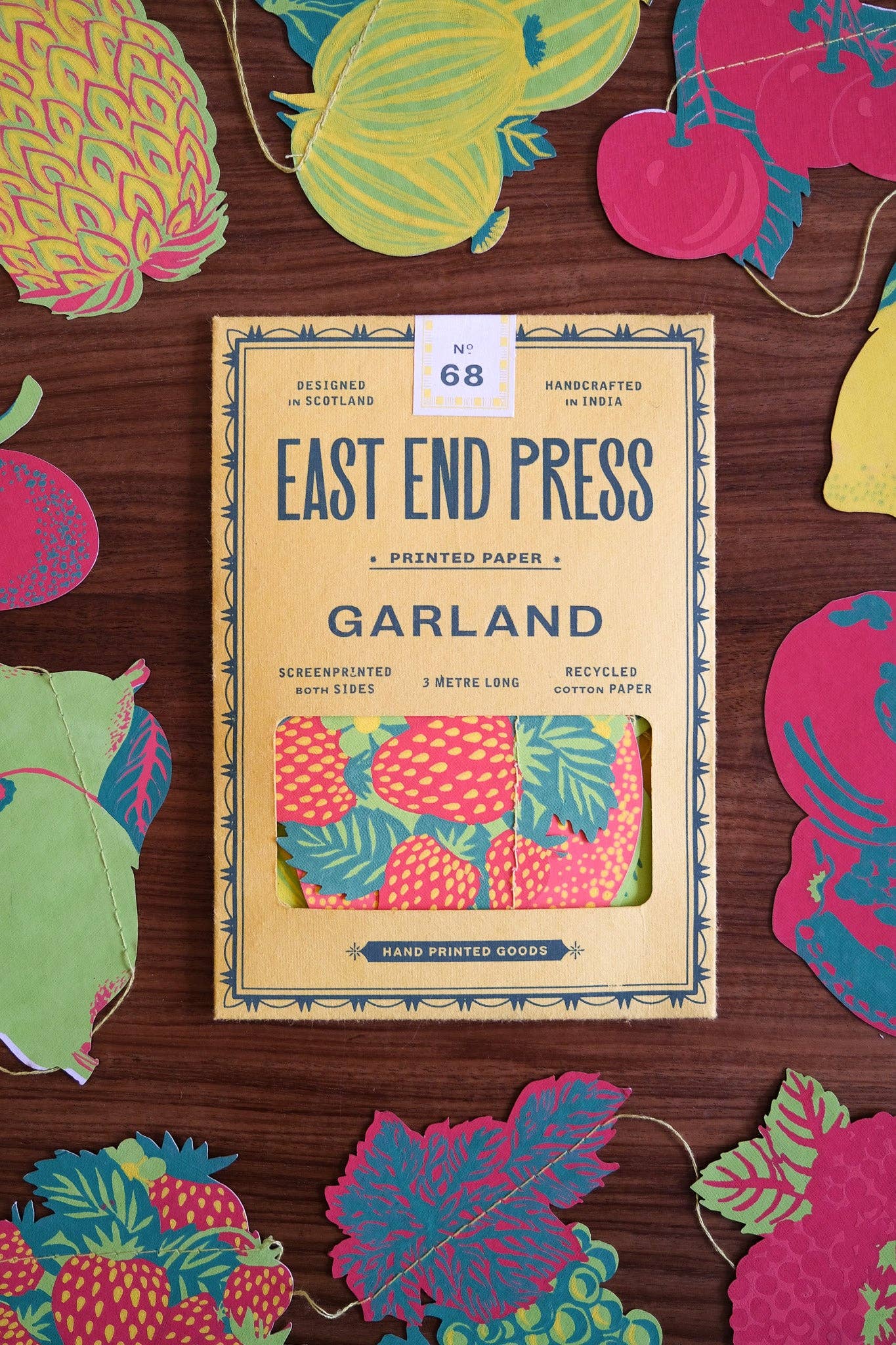 Guirlande sérigraphiée et cousue 'Fruit'