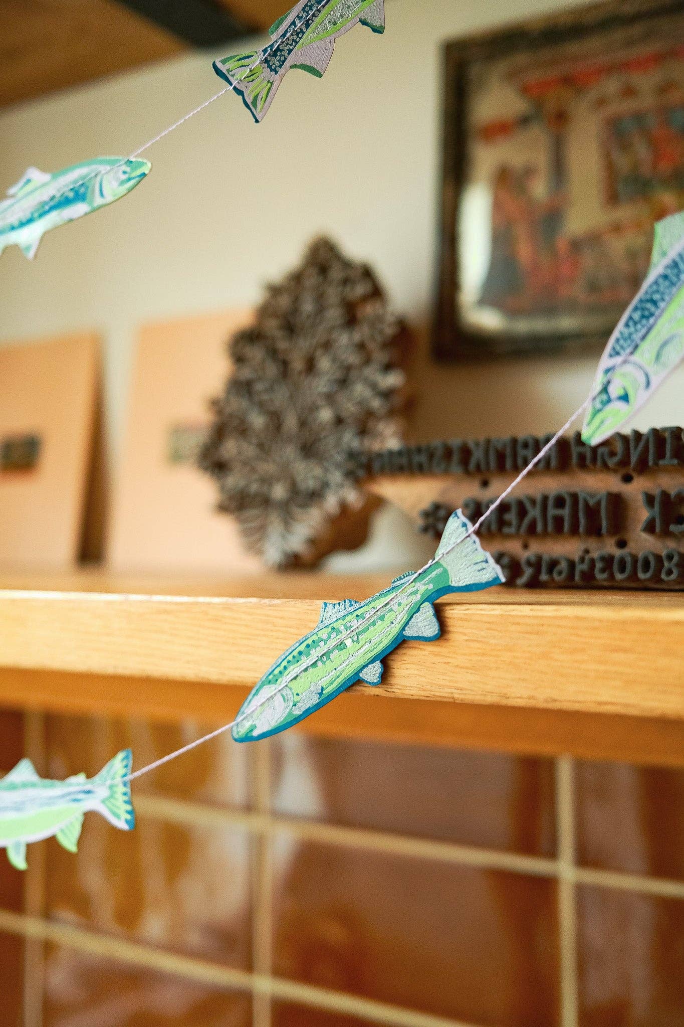 Guirlande sérigraphiée et cousue 'Tasty Anchovies'