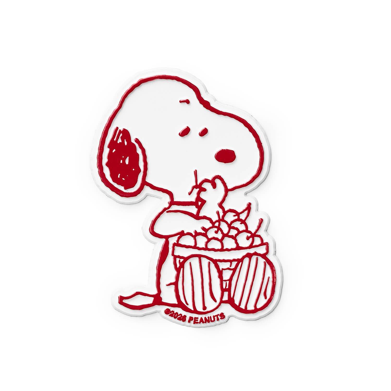 Snoopy Cherry Basket Magnet