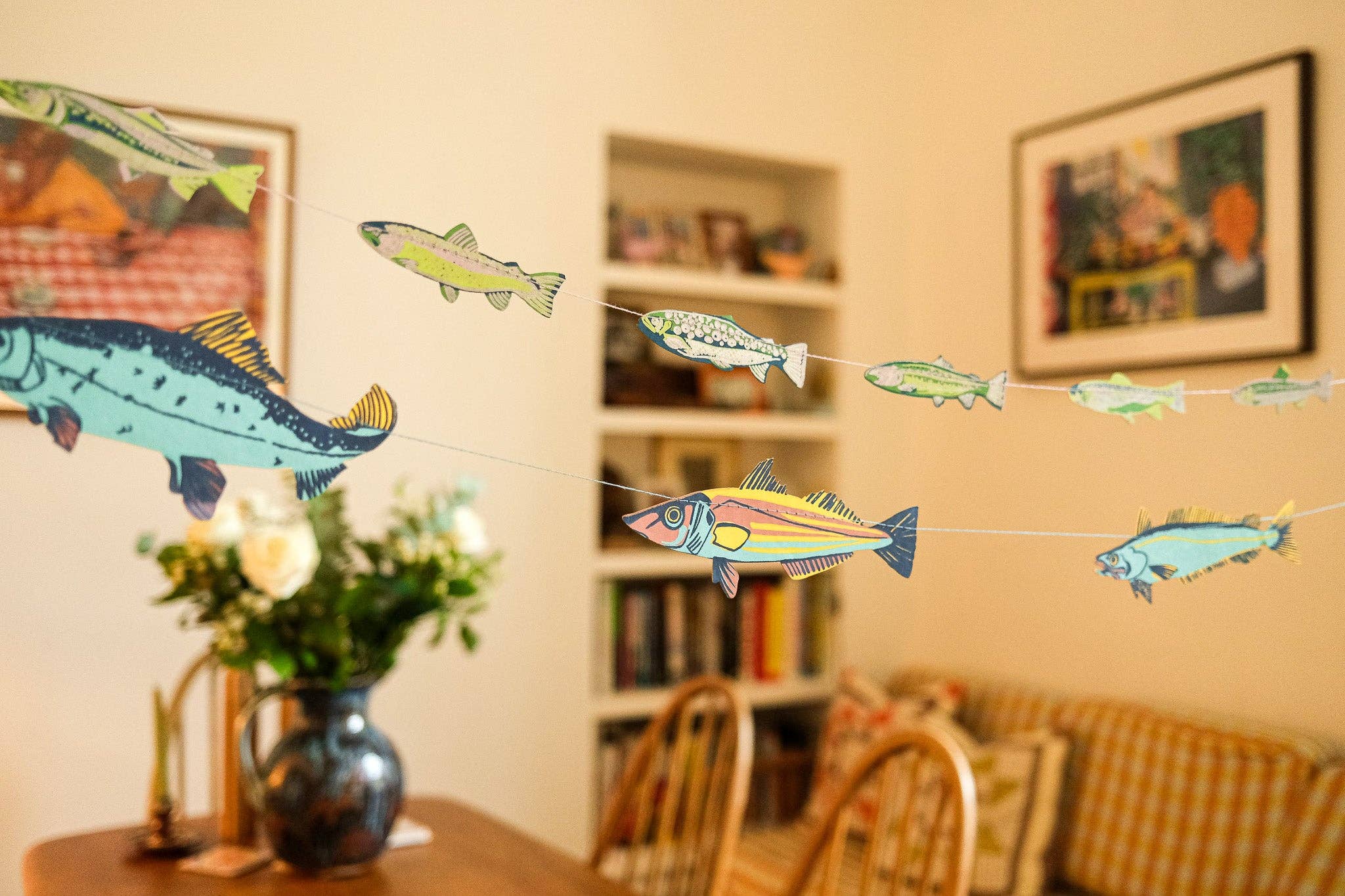 Guirlande sérigraphiée et cousue 'Tasty Anchovies'