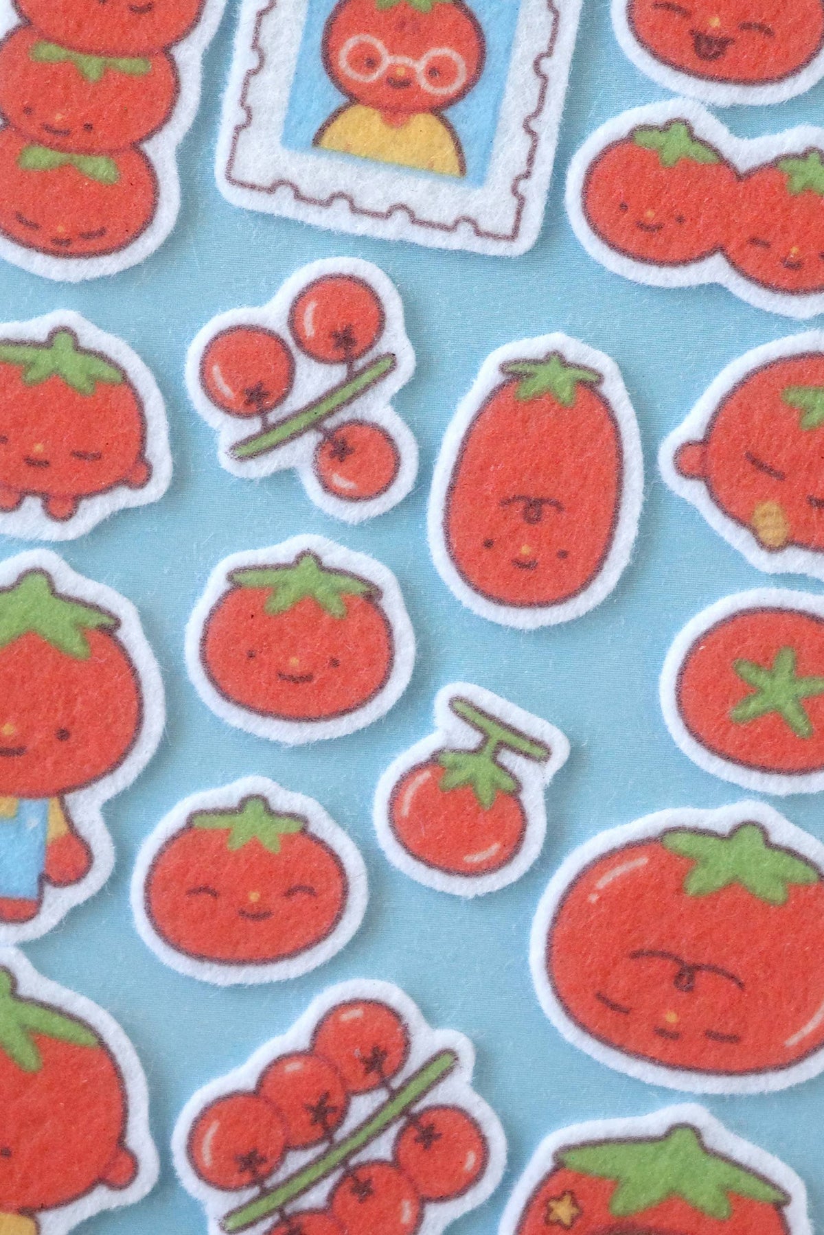 Tomatoes - felt sticker sheet