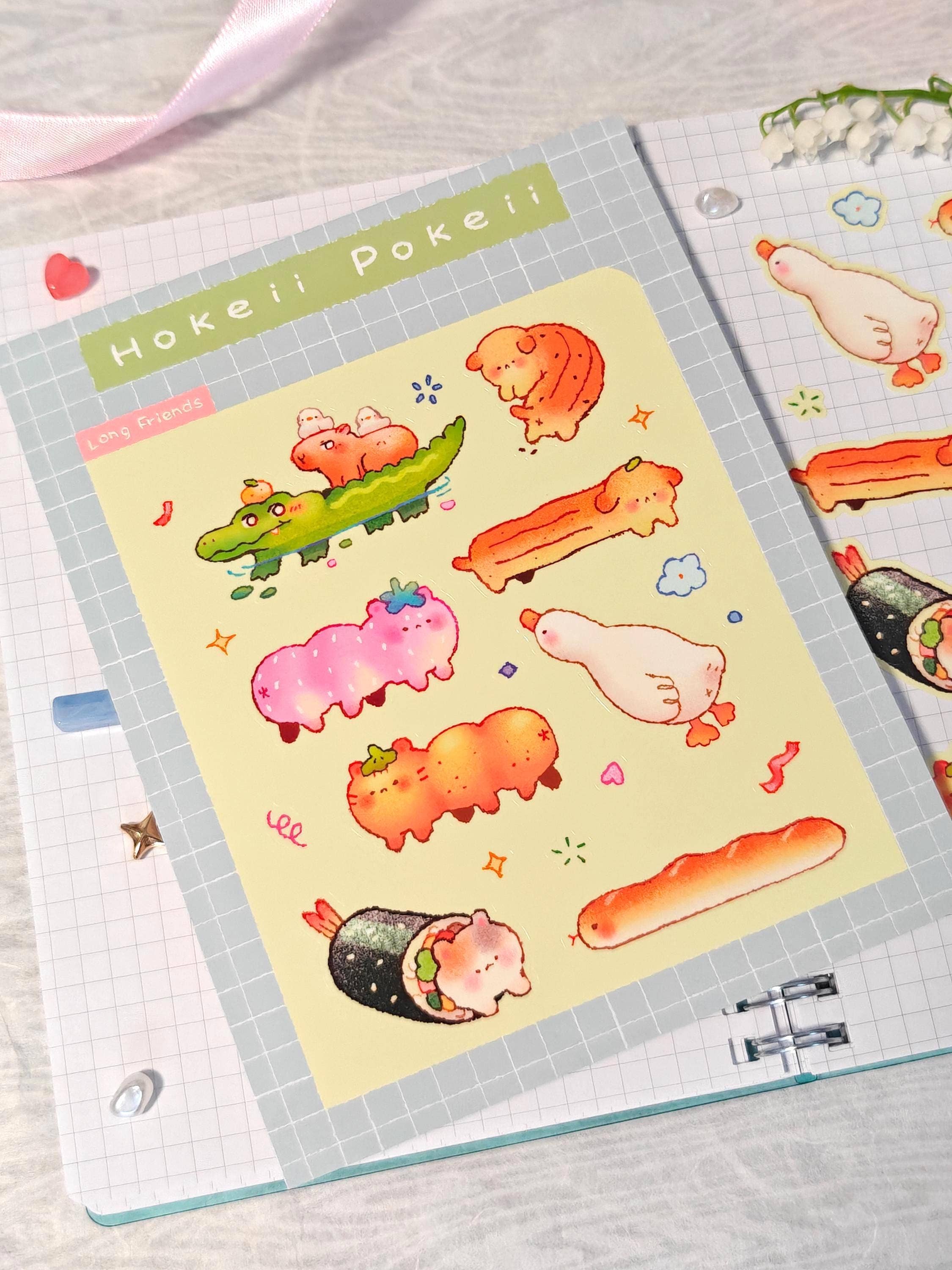 Feuille D'Autocollants Transparent 'Long Friends'