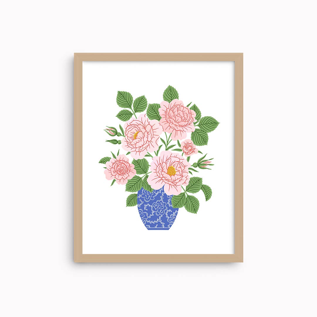 Garden Blooms Vase Art Print
