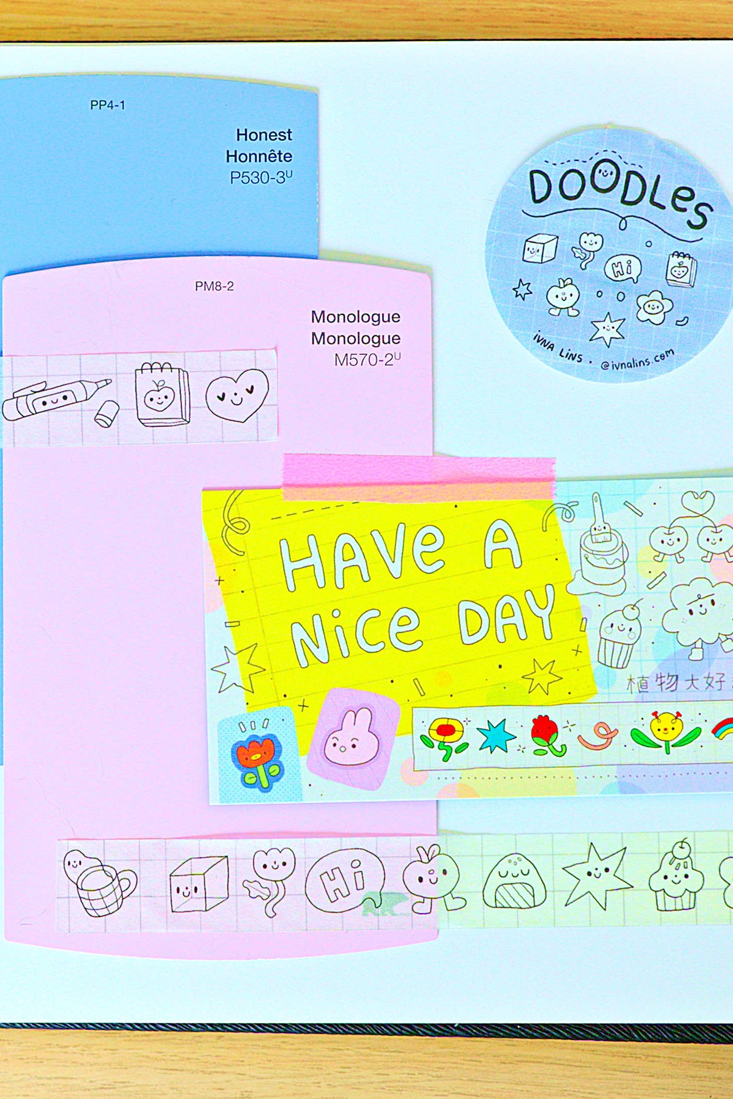 Ruban décoratif 'Doodles'