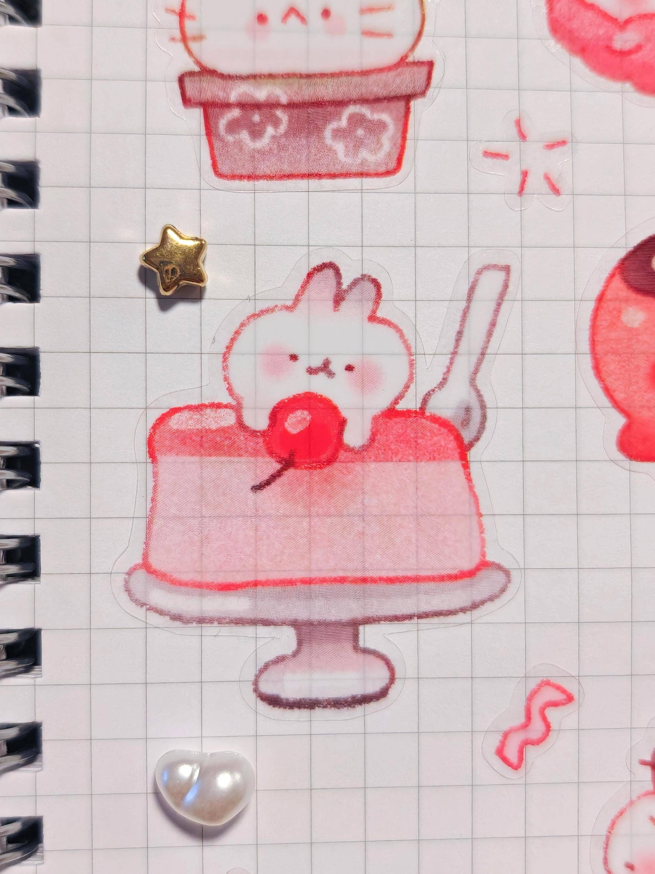 Feuille D'autocollants transparent 'Munchie Friends'