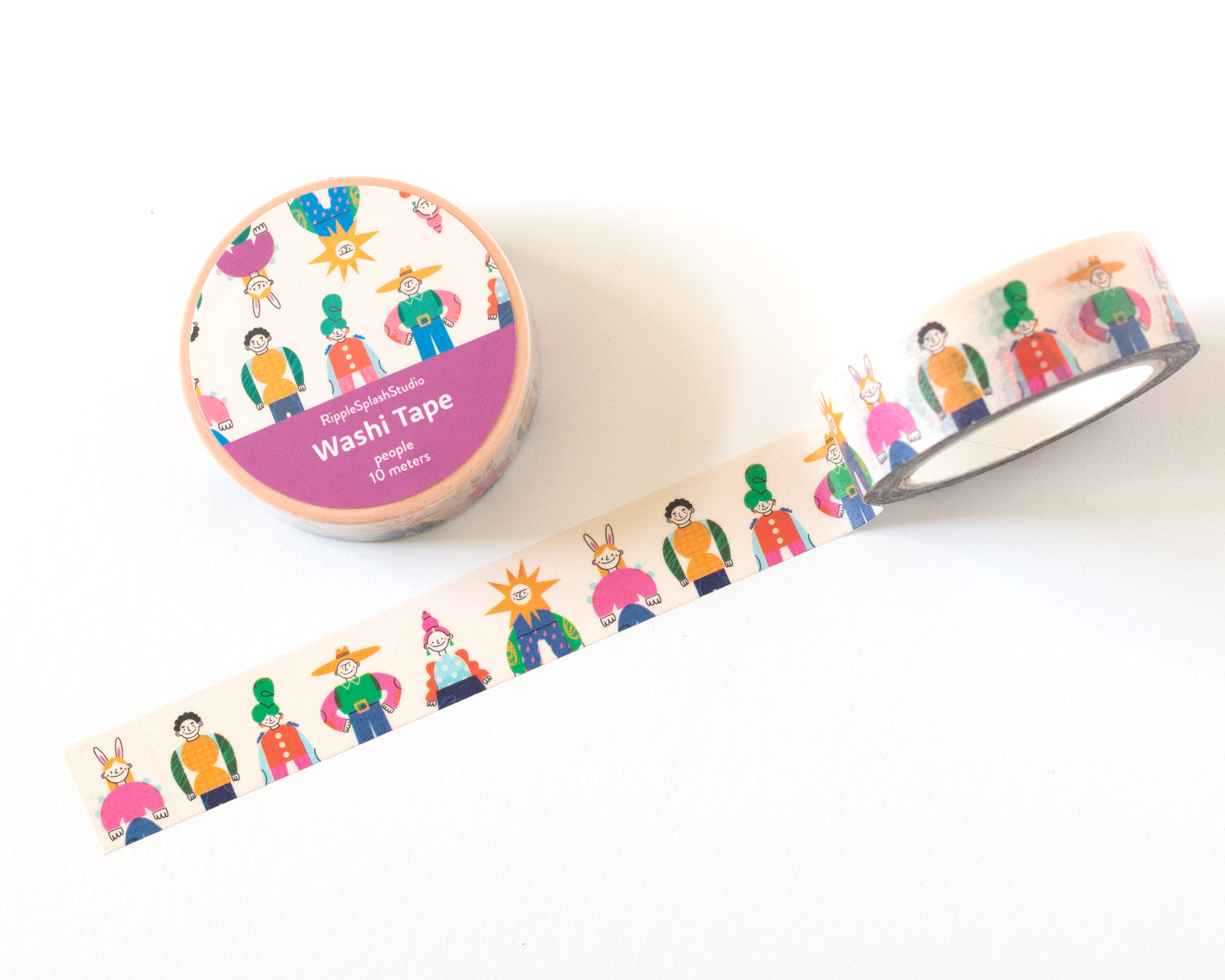 Whimsical People Washi Tape