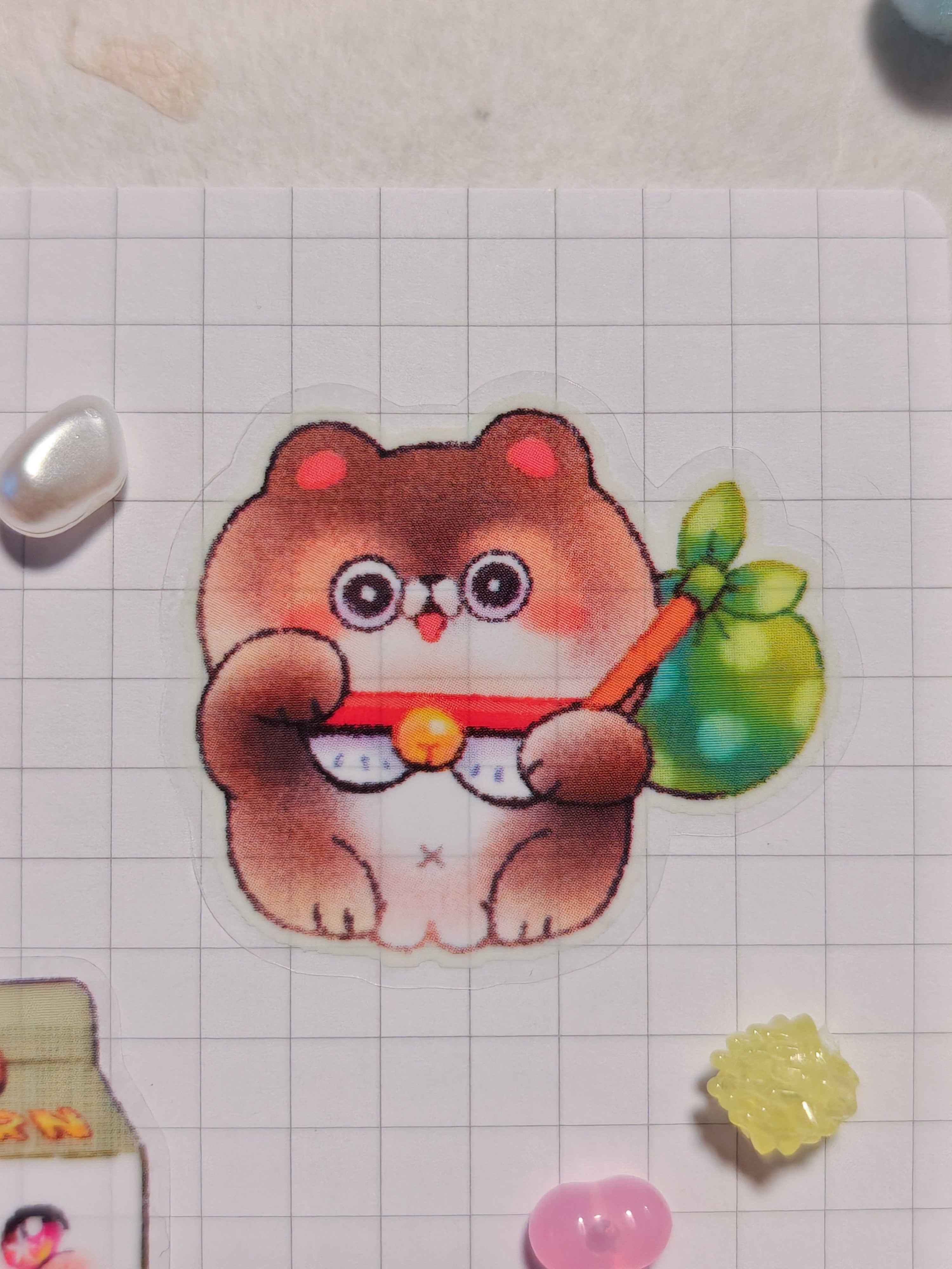 Feuille D'Autocollants Transparent 'Whimsy Pals'