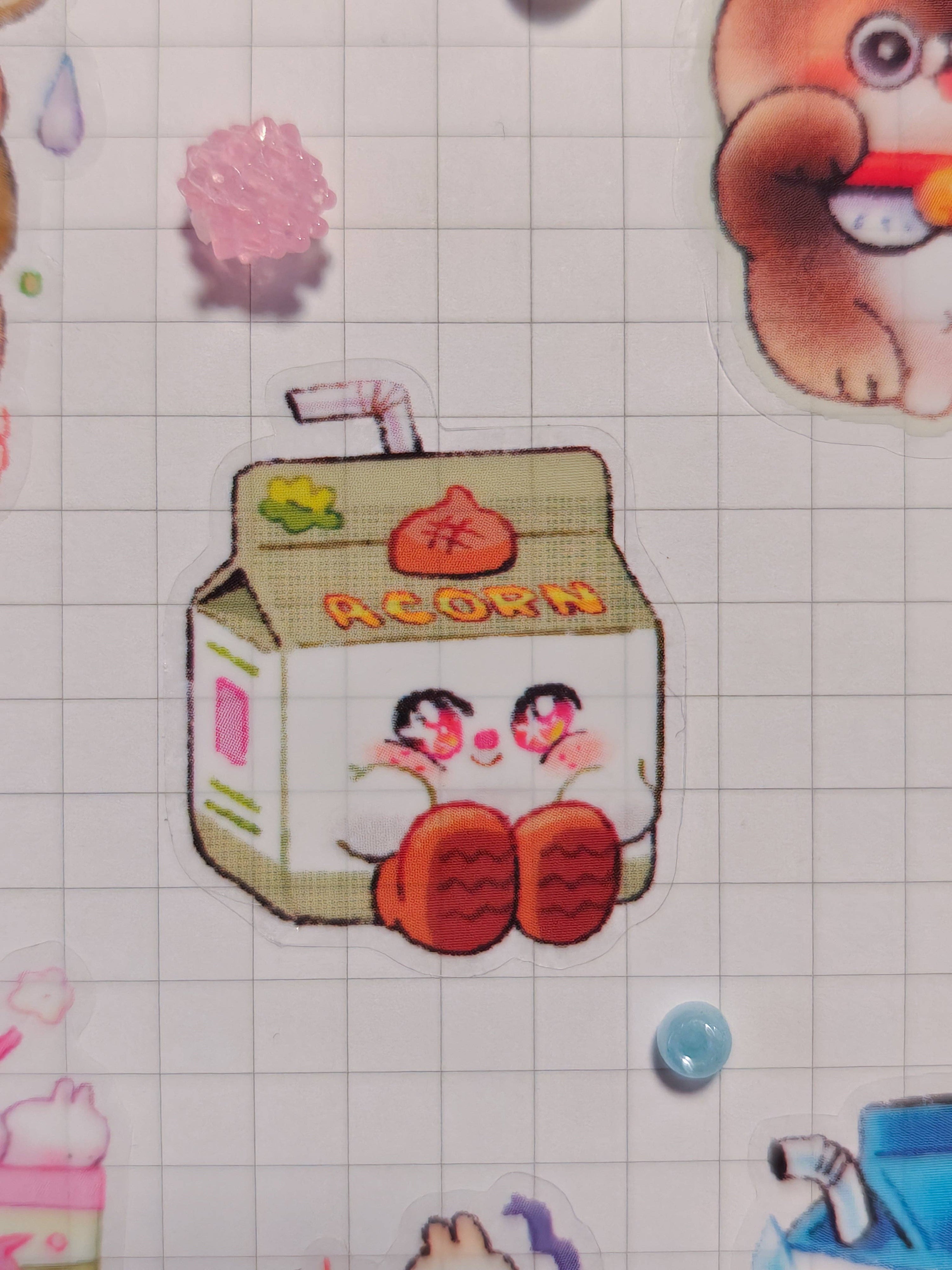 Feuille D'Autocollants Transparent 'Whimsy Pals'