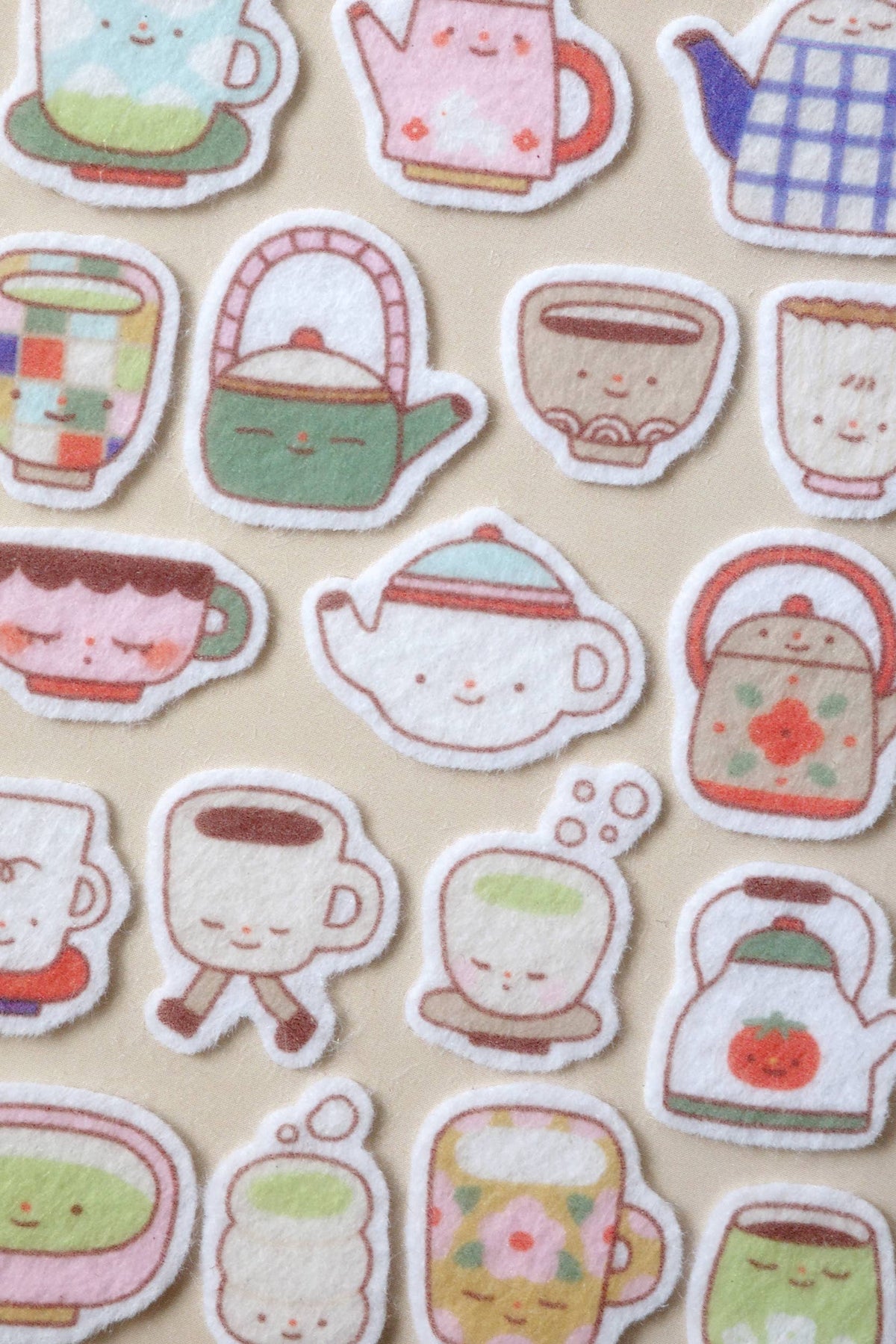 Feuille D'Autocollants en Feutre 'Warm Sips'