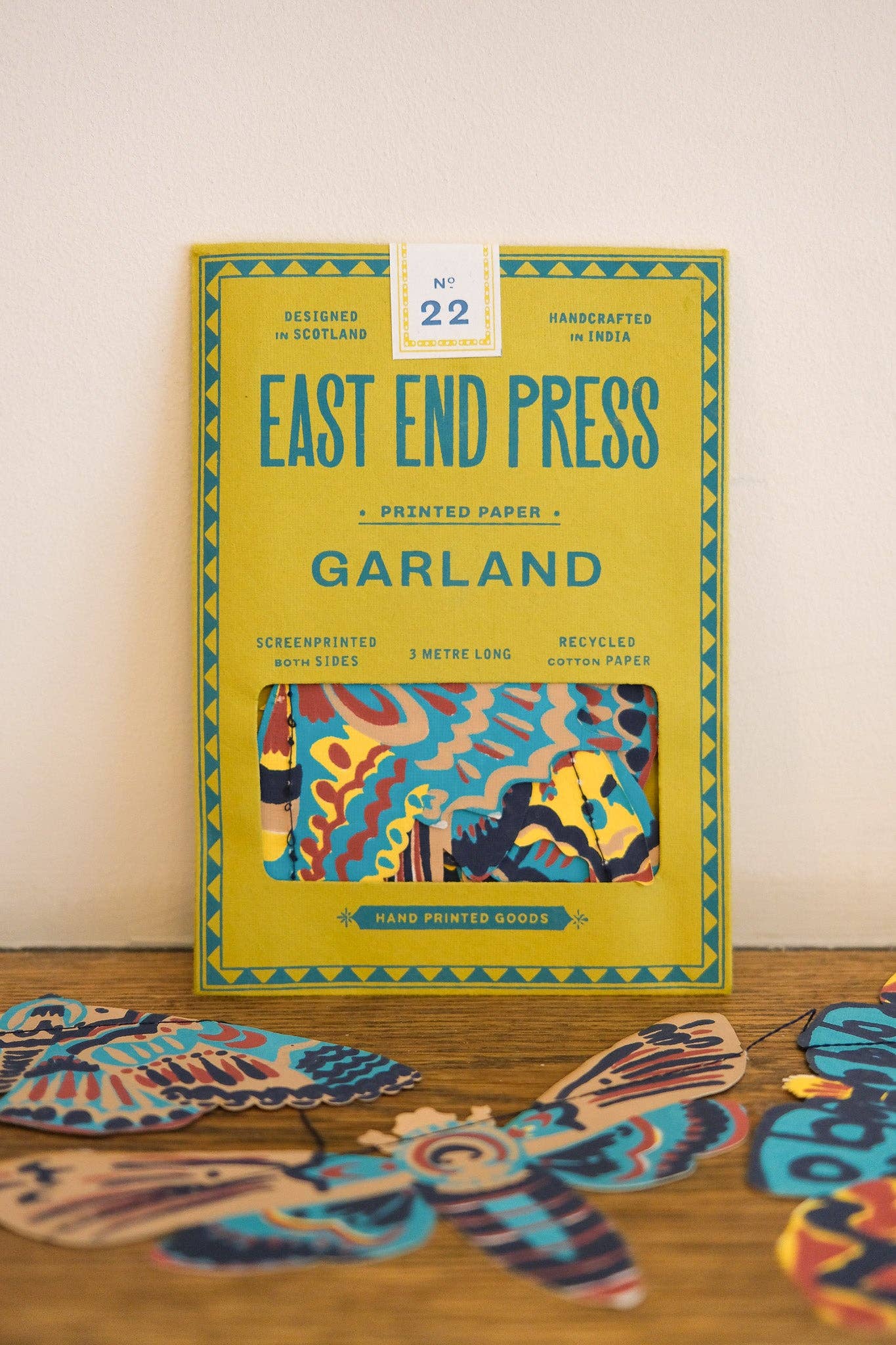 Moths Screen Printed and Sewn Garland