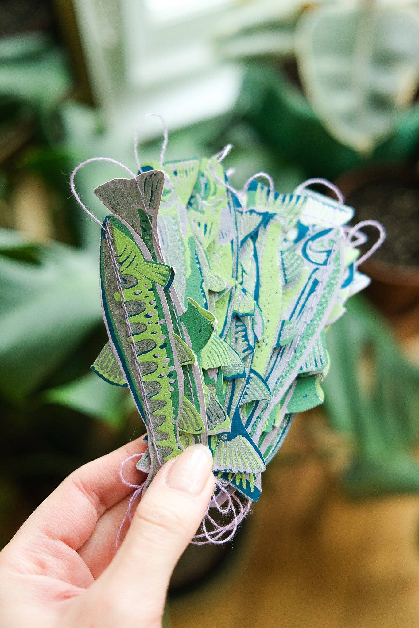 Guirlande sérigraphiée et cousue 'Tasty Anchovies'