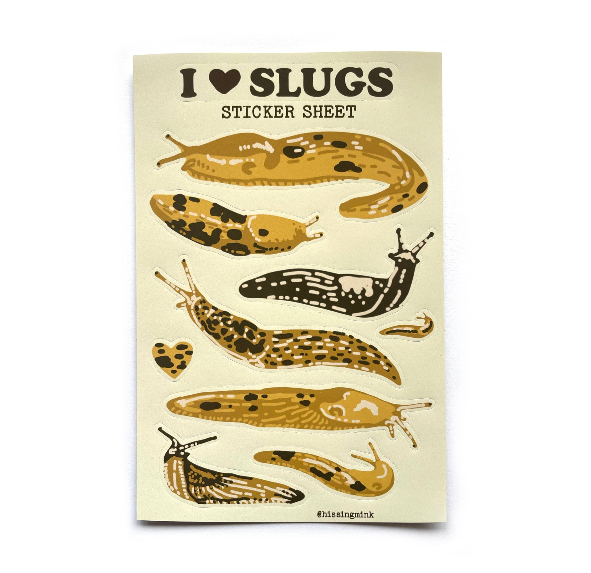 I love Slugs Sticker Sheet