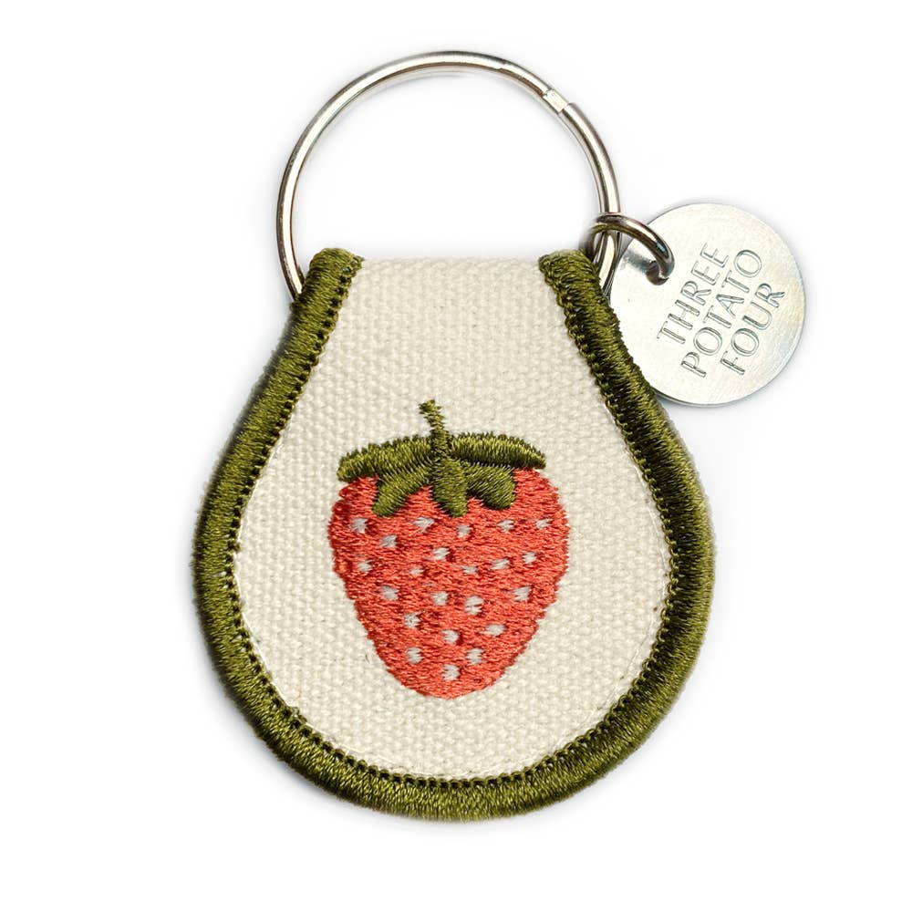 Simple Strawberry Patch Keychain