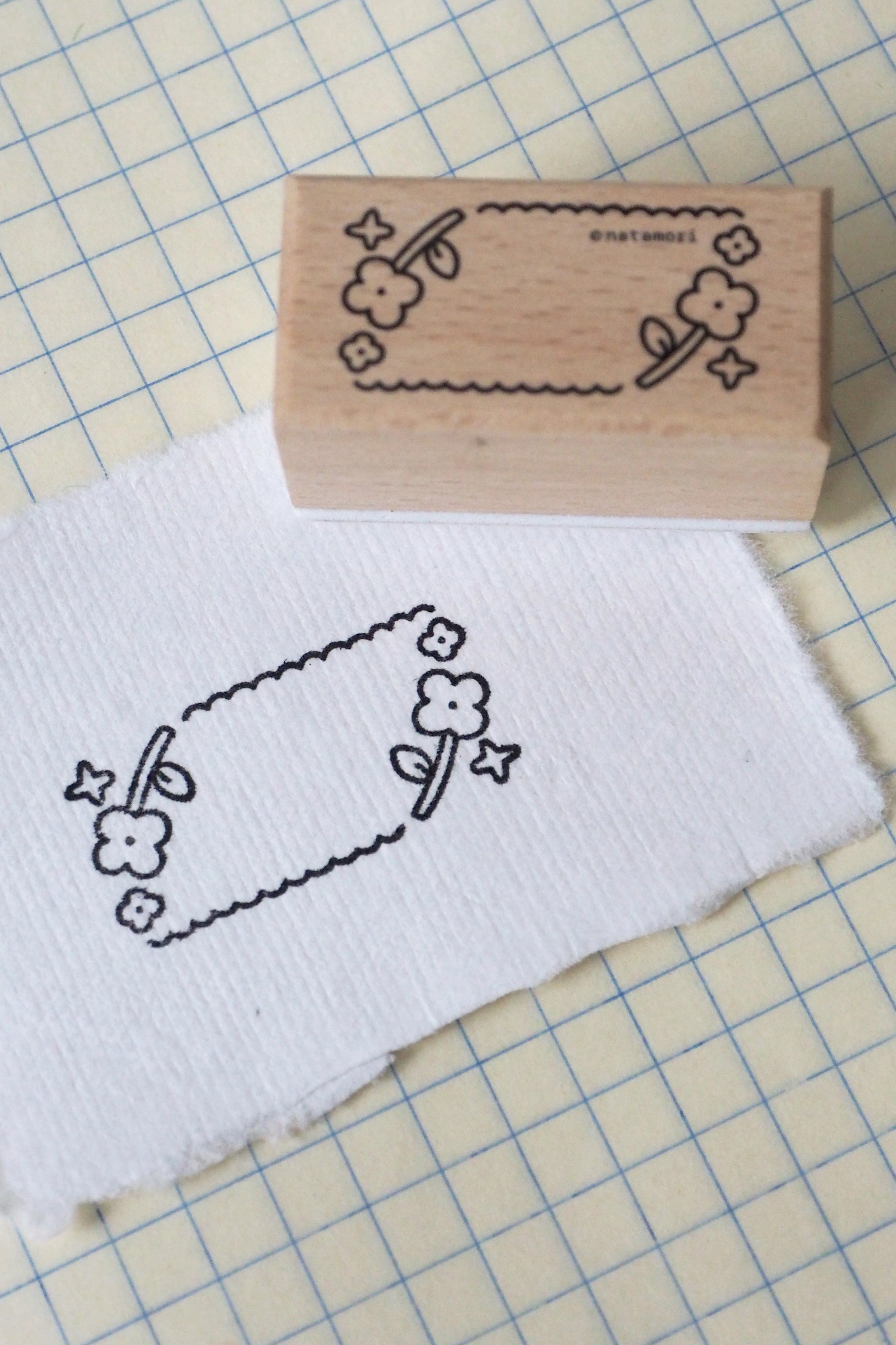 Flower Frame Rubber Stamp