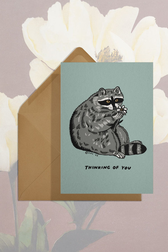 Thinking of You (Raccoon) Card