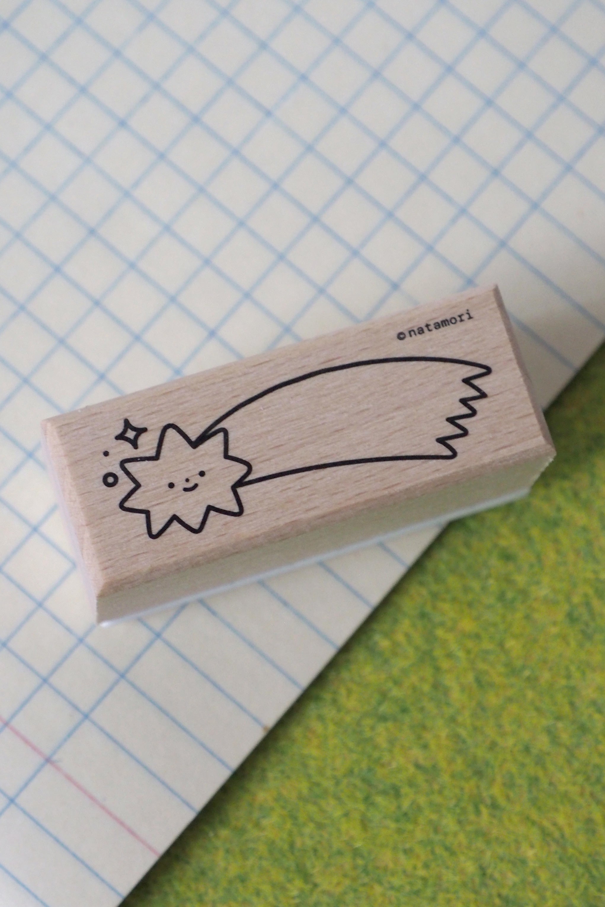 Shooting Star Rubber Stamp