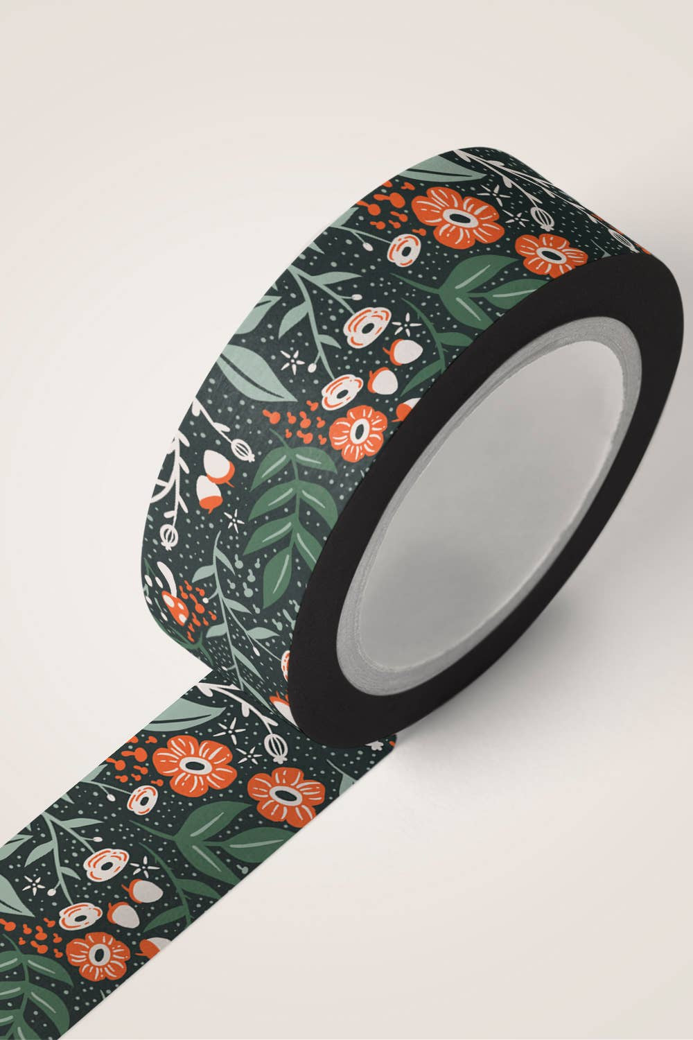 Floral patterned tape on a white background