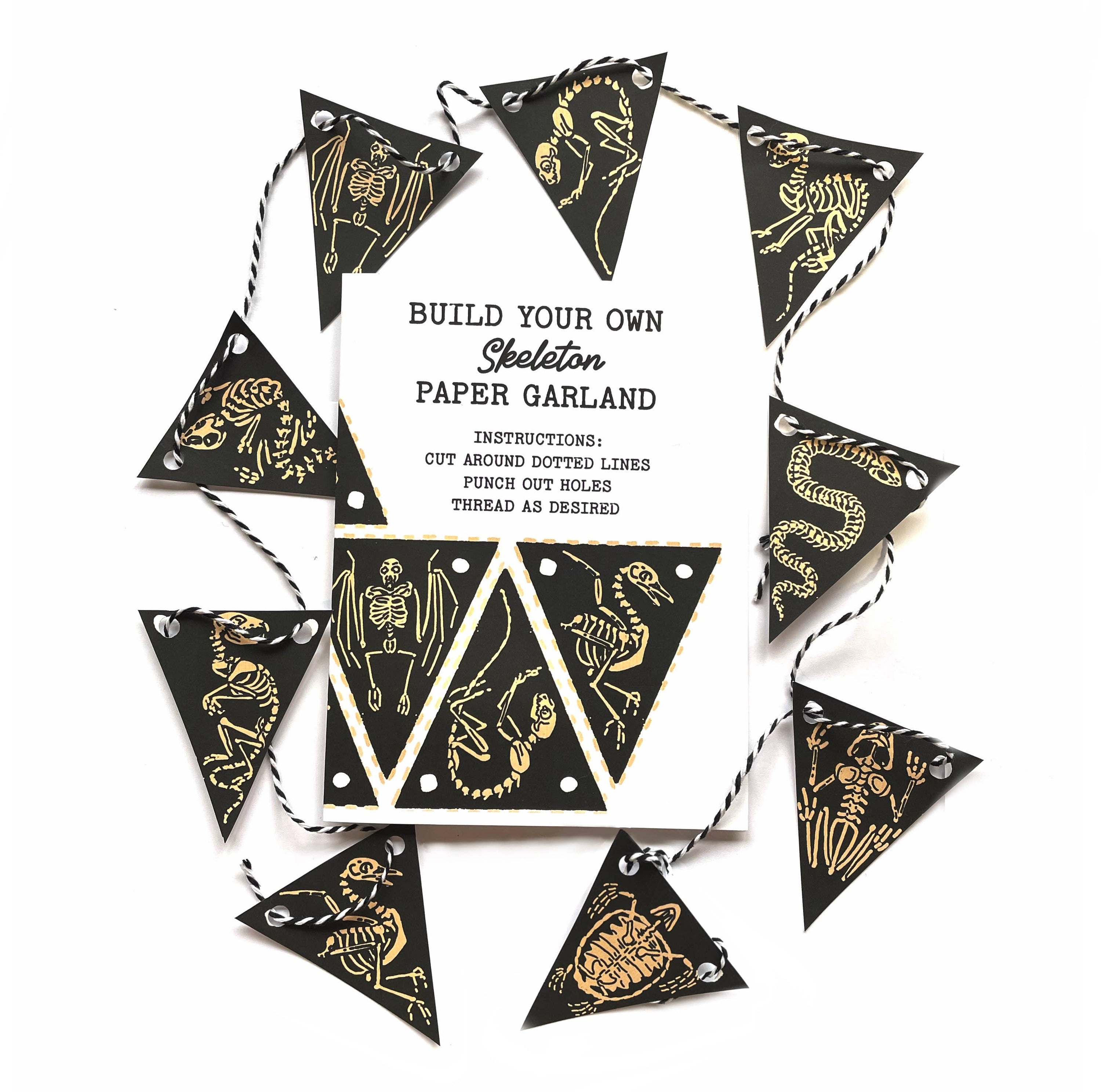 Guirlande en Papier à Construire - 'Skeletons'