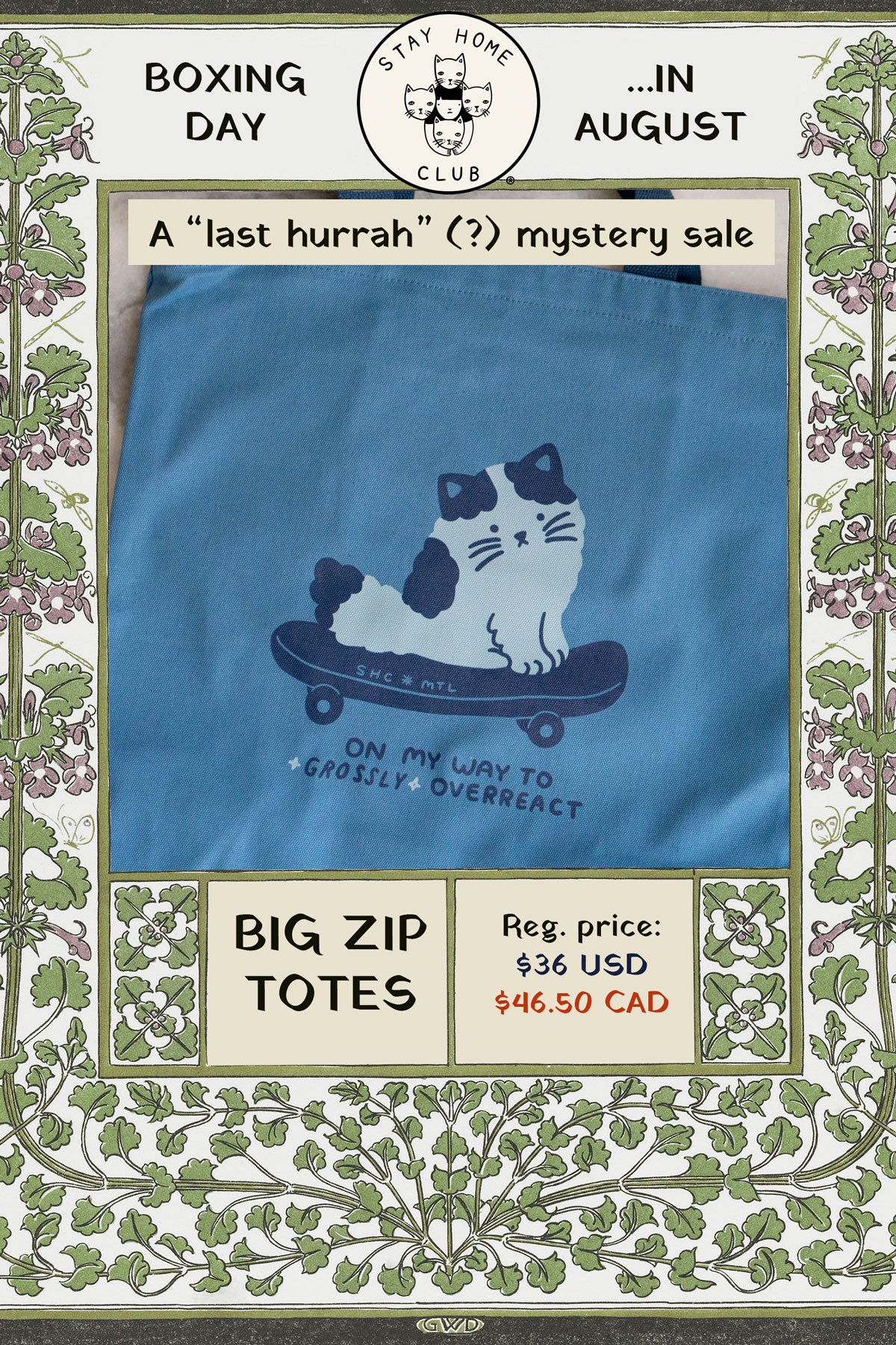 MYSTERY Big Zip Tote (US) - Boxing Day In August