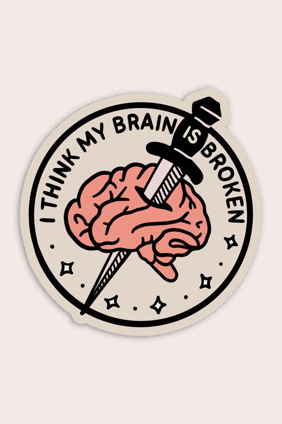 Autocollant 'Brain is Broken'