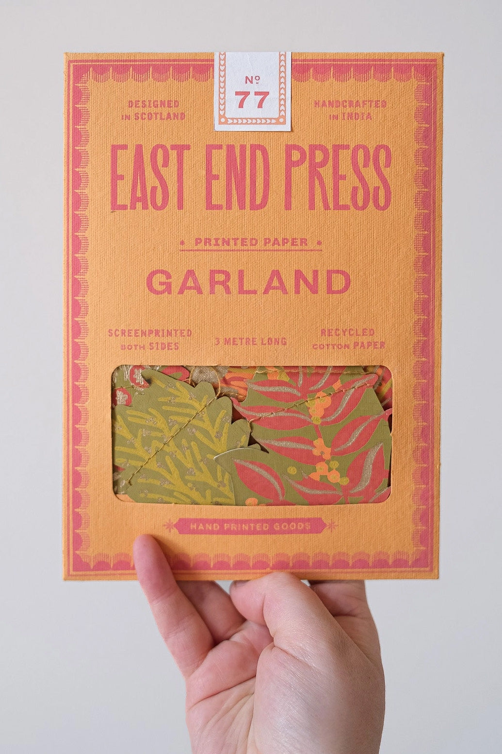 Autumn Blooms Screen Printed and Sewn Garland