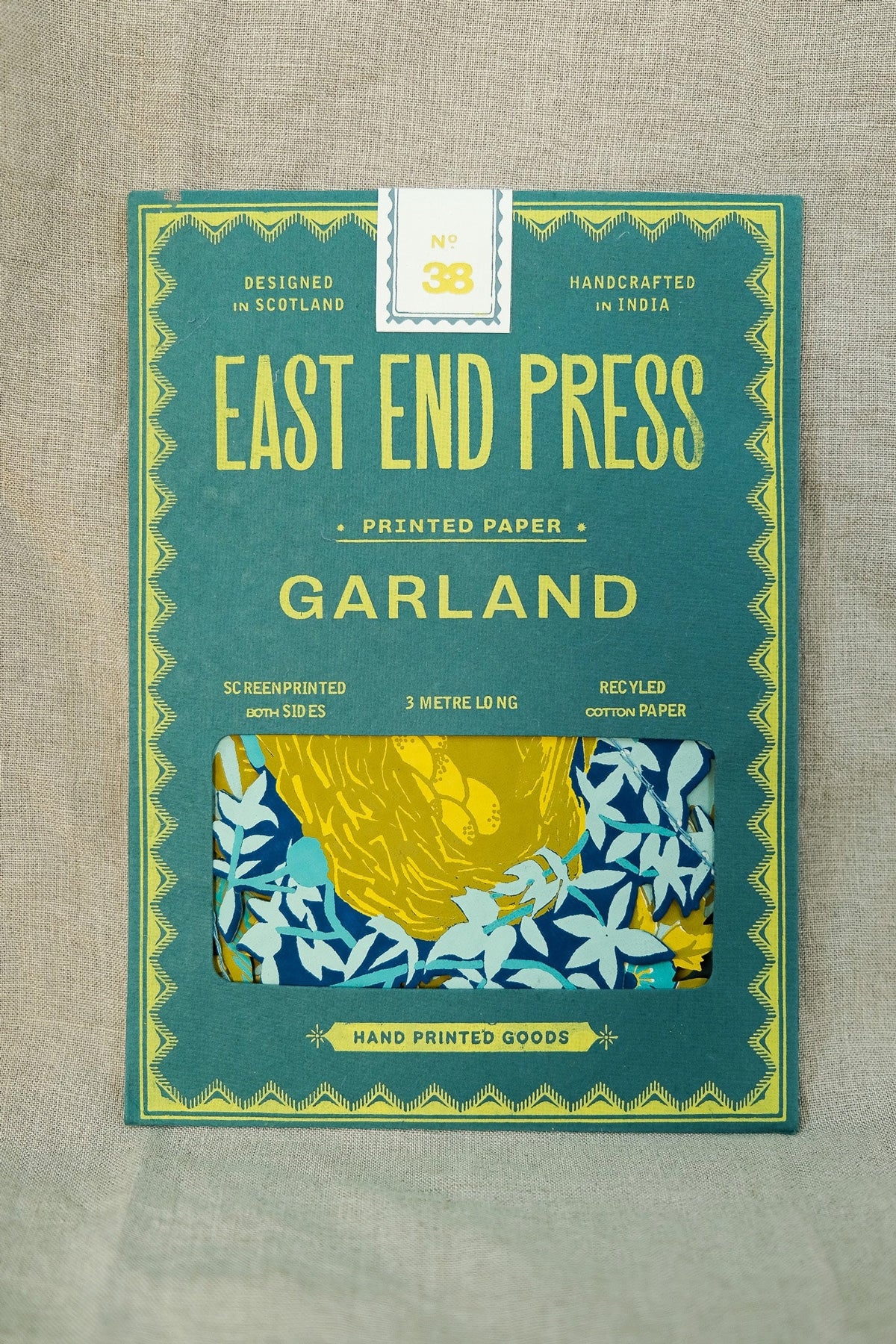 Bird Nests Screen Printed and Sewn Garland