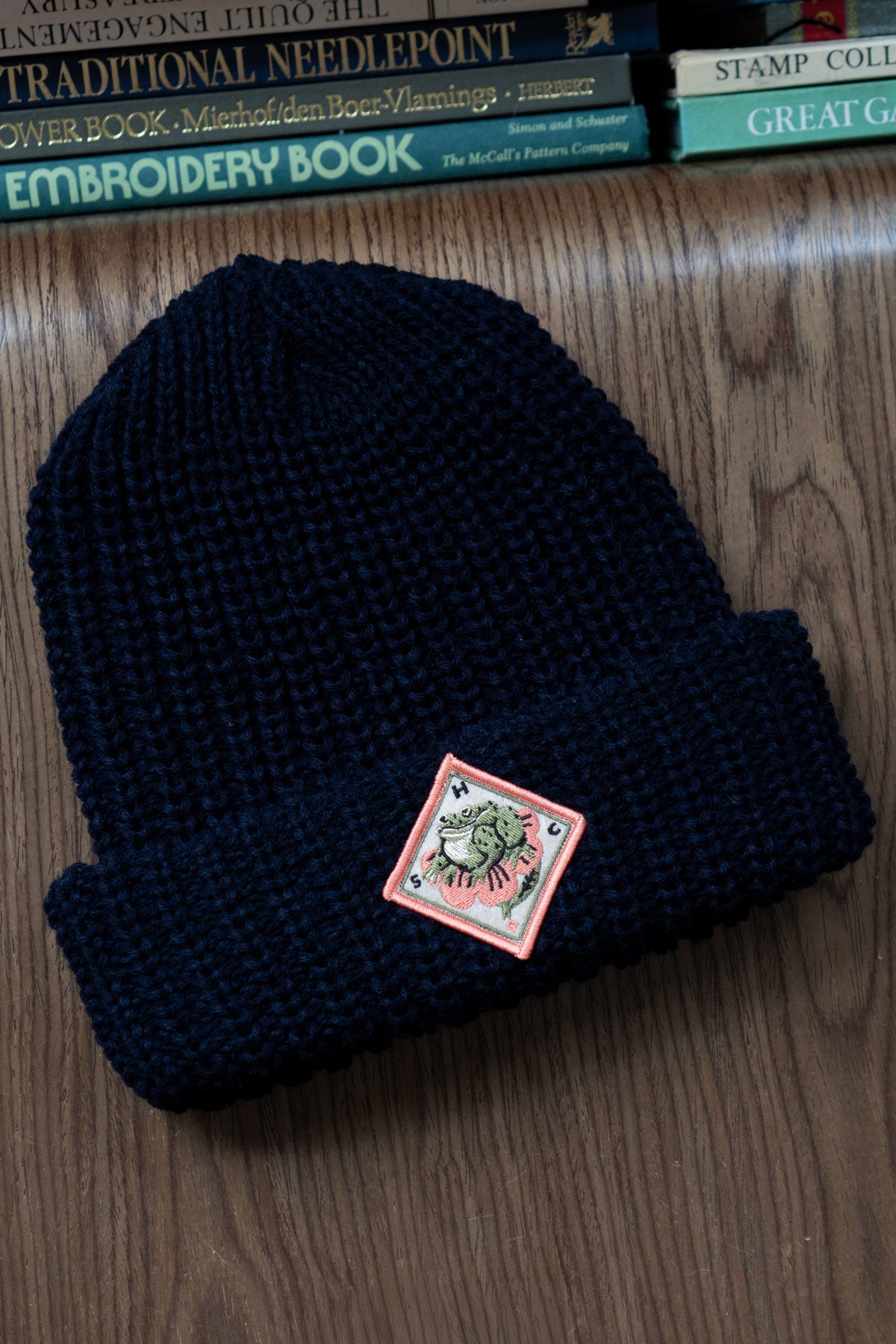 Tuque Large Mailles 'Frog Flower'