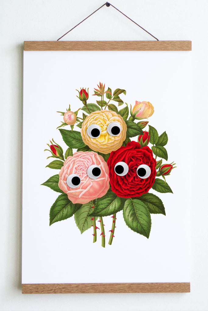 Affiche 'Googly Roses'