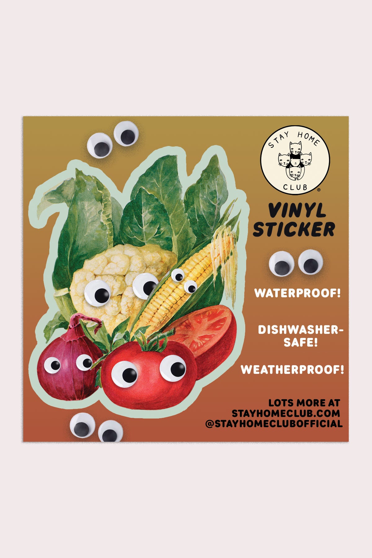 Googly Veg Vinyl Sticker
