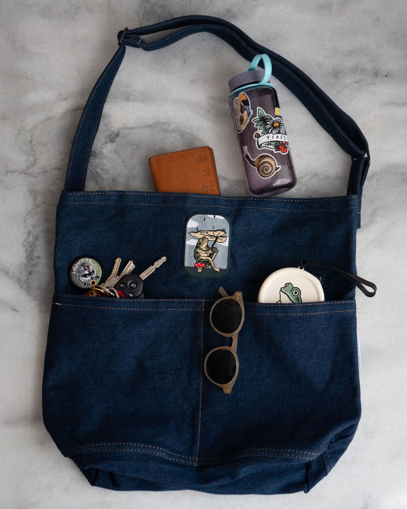 Fourre-Tout Denim à Poches - Choisis Ta Patch