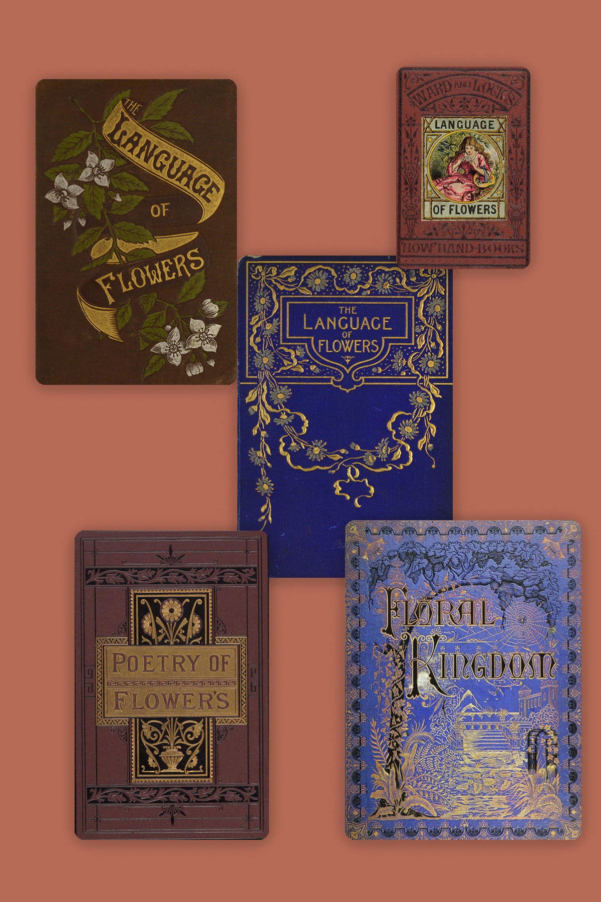 Grande Feuille D'Autocollants 'Floral Dictionaries'