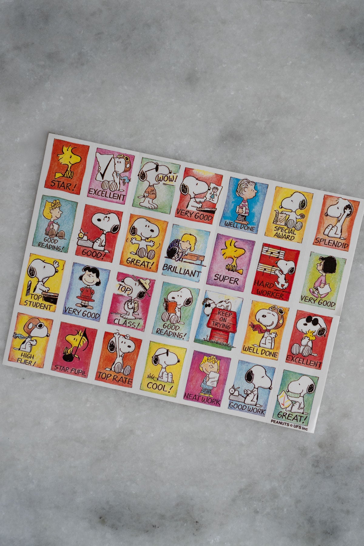 Vintage Peanuts® School Sticker Sheet