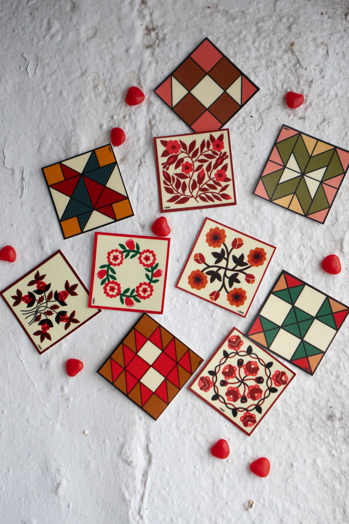 Paquet de Petits Autocollants 'Quilt Block'