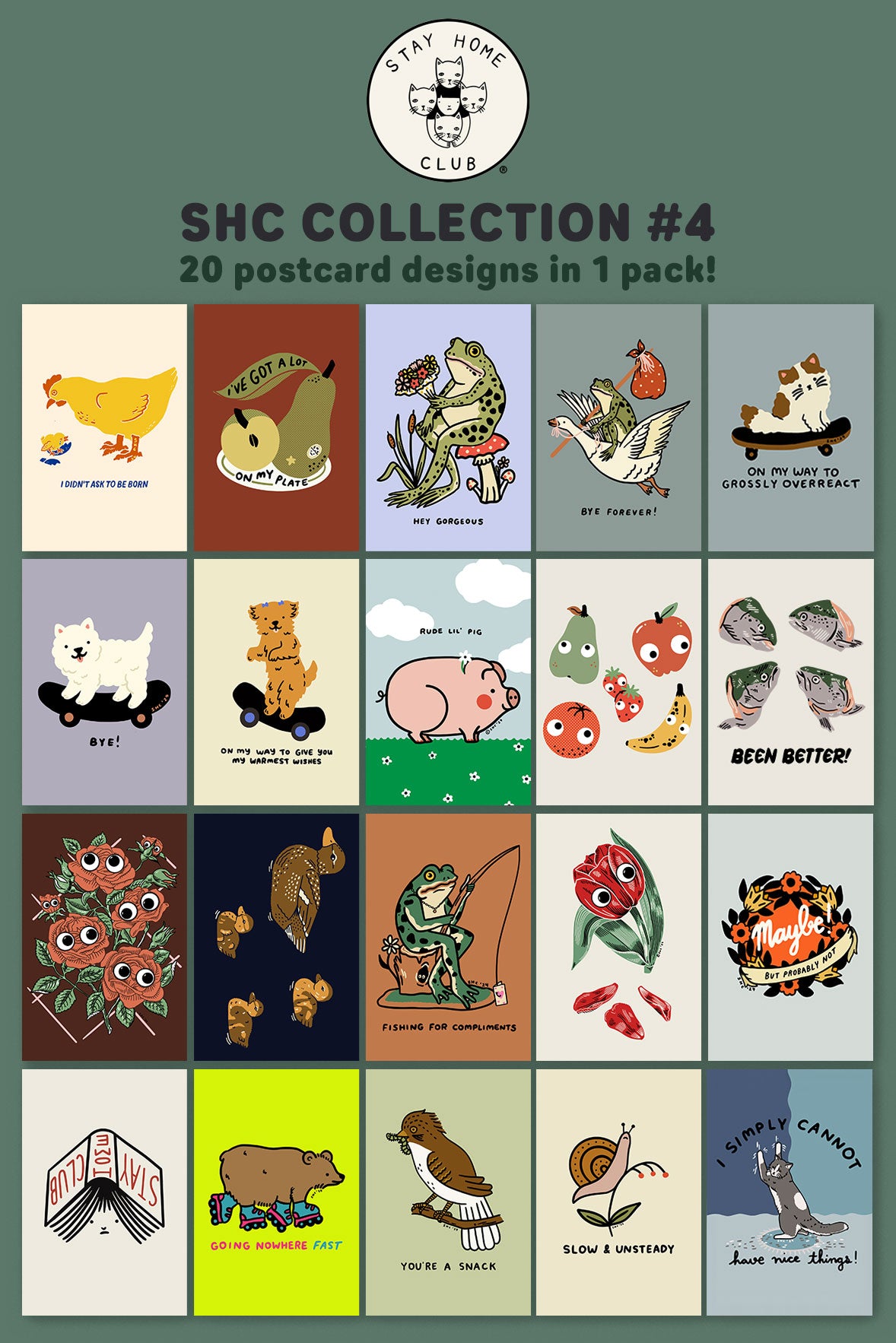 Paquet de 20 cartes postales "SHC Part 4"