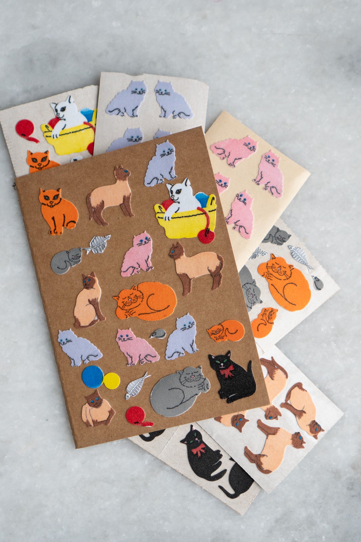 Nostalgic Sticker & Notebook Bundle - Cats